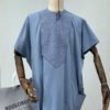 Blue modern Danshiki with 2 side pockets